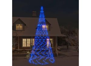 8720287069676 - Vidaxl - LED-Weihnachtsbaum für Fahnenmast Blau 3000 LEDs 800 cm Blau