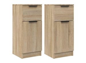 8720287078524 - Vidaxl - Sideboards 2 Stk Sonoma-Eiche 30x30x70 cm Holzwerkstoff Braun