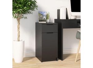 8720287079835 - Vidaxl - Büroschrank Schwarz 335x50x75 cm Holzwerkstoff Schwarz