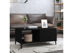 8720287082286 - Bonnevie - Couchtische Kaffeetisch Schwarz 90x50x40 cm Holzwerkstoff vidaXL