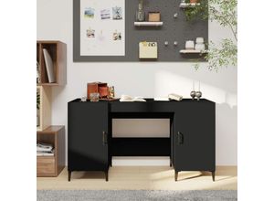 8720287082880 - Bonnevie - ComputertischSchreibtisch Schwarz 140x50x75 cm Holzwerkstoff vidaXL