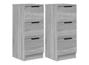 8720287084105 - Vidaxl - Sideboards 2 Stk Grau Sonoma 30x30x70 cm Holzwerkstoff 558636