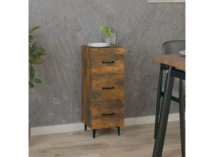 8720287085362 - Bonnevie - SideboardKommode Räuchereiche 345x34x90 cm Holzwerkstoff vidaXL