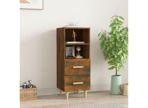 8720287085393 - Sideboard，Kommode Räuchereiche 345x34x90 cm Holzwerkstoff vidaXL