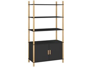 8720287103264 - Vidaxl - Highboard Schwarz 80x40x153 cm Holzwerkstoff Schwarz