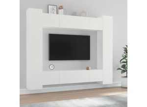 8720287103769 - Bonnevie - 8-tlg TV-Schrank-SetTV-Möbel Weiß Holzwerkstoff vidaXL