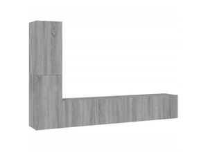 8720287104629 - 4-tlg TV-Schrank-Set,TV-Möbel,TV-Möbel Grau Sonoma Holzwerkstoff vidaXL 8720287104629 - 4-tlg TV-Schrank-Set,TV-Möbel,TV-Möbel Grau Sonoma Holzwerkstoff vidaXL
