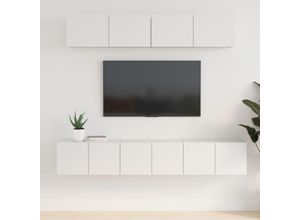 8720287105688 - Bonnevie - 5-tlg TV-Schrank-SetTV-Möbel Weiß Holzwerkstoff vidaXL