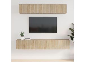 8720287105701 - Bonnevie - 5-tlg TV-Schrank-SetTV-Möbel Sonoma-Eiche Holzwerkstoff vidaXL