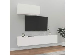 8720287106166 - Bonnevie - 3-tlg TV-Schrank-SetTV-MöbelTV-Möbel Weiß Holzwerkstoff vidaXL