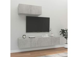 8720287106197 - Bonnevie - 3-tlg TV-Schrank-SetTV-MöbelTV-Möbel Betongrau Holzwerkstoff vidaXL