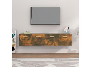 8720287121091 - Wandschränke 2 Stk Wandhängeschrank Räuchereiche 80x35x365 cm Holzwerkstoff vidaXL