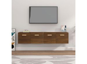 8720287121114 - Bonnevie - Wandschränke 2 Stk Wandhängeschrank Braun Eichen-Optik 80x35x365cm Holzwerkstoff vidaXL