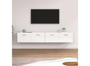 8720287121244 - Bonnevie - Wandschränke 2 Stk Wandhängeschrank Hochglanz-Weiß 100x365x35 cm Holzwerkstoff vidaXL 8720287121244 - Bonnevie - Wandschränke 2 Stk Wandhängeschrank Hochglanz-Weiß 100x365x35 cm Holzwerkstoff vidaXL