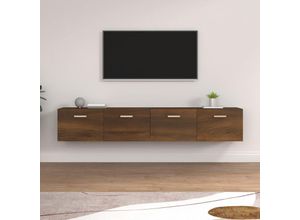 8720287121275 - Bonnevie - Wandschränke 2 Stk Wandhängeschrank Braun Eichen-Optik 100x365x35 cm vidaXL