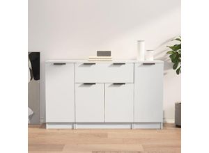 8720287122883 - 3 Stk Sideboards，Kommode Weiß Holzwerkstoff vidaXL