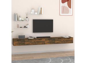 8720287123651 - Bonnevie - Wandschränke 2 Stk Wandhängeschrank Räuchereiche 102x30x20 cm Holzwerkstoff vidaXL