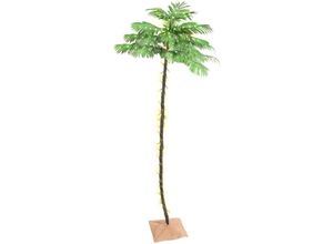 8720287138754 - Vidaxl - Künstliche Palme mit 252 LEDs Warmweiß 400 cm Weiß