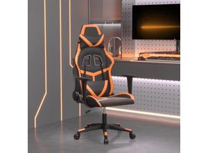 8720287143703 - Bonnevie - Gaming-Stuhl mit Massagefunktion Schwarz und Orange Kunstleder vidaXL39697