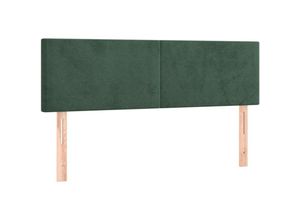 8720287146452 - Kopfteile 2 Stk Dunkelgrün 72x5x78 88 cm Samt Vidaxl Grün