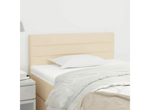 8720287149514 - Bonnevie - KopfteilBetthaupt Creme 80x5x78 88 cm Stoff vidaXL
