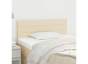 8720287149798 - Bonnevie - KopfteilBetthaupt Creme 100x5x78 88 cm Stoff vidaXL