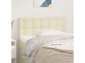 8720287152507 - Bonnevie - KopfteilBetthaupt Creme 80x5x78 88 cm Kunstleder vidaXL