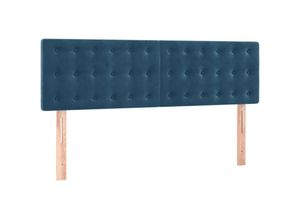 8720287153184 - Kopfteile 2 Stk Dunkelblau 72x5x78 88 cm Samt Vidaxl