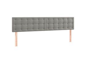 8720287153740 - Kopfteile 2 Stk Betthaupt Hellgrau 100x5x78 88 cm Samt vidaXL