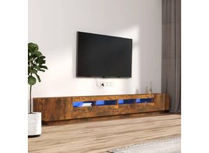 8720287155256 - Bonnevie - 3-tlg TV-Schrank-SetTV-MöbelTV-Möbel LED-Leuchten Räuchereiche Holzwerkstoff vidaXL