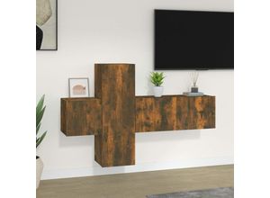 8720287157502 - Bonnevie - 3-tlg TV-Schrank-SetTV-MöbelTV-Möbel Räuchereiche Holzwerkstoff vidaXL 8720287157502 - Bonnevie - 3-tlg TV-Schrank-SetTV-MöbelTV-Möbel Räuchereiche Holzwerkstoff vidaXL