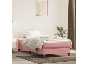 8720287160670 - Bonnevie - TaschenfederkernmatratzeMatratze Komfortable Rosa 100x200x20 cm Samt vidaXL