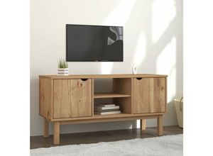 8720287165675 - TV-Schrank，TV-Möbel OTTA 1135x43x57 cm Massivholz Kiefer vidaXL