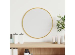 8720287165767 - Bonnevie - WandspiegelBadspiegel Golden ø 30 cm Rund vidaXL25647