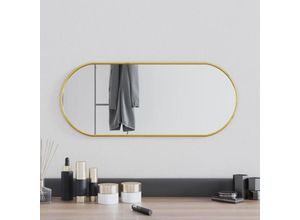 8720287165941 - Bonnevie - WandspiegelBadspiegel Golden 60x25 cm Oval vidaXL604950