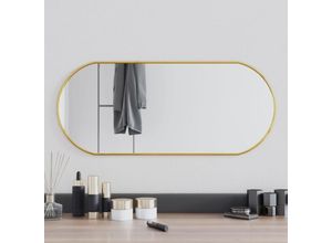 8720287165958 - Bonnevie - WandspiegelBadspiegel Golden 70x30 cm Oval vidaXL648563