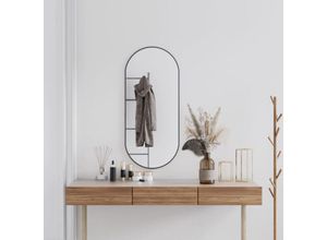 8720287166054 - Bonnevie - WandspiegelBadspiegel Schwarz 100x45 cm Oval vidaXL416343 8720287166054 - Bonnevie - WandspiegelBadspiegel Schwarz 100x45 cm Oval vidaXL416343