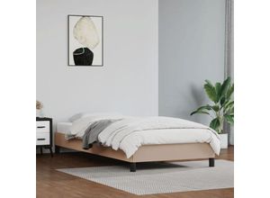 8720287169222 - Bonnevie - BettgestellSchlafzimmerbett Cappuccino-Braun 80x200 cm Kunstleder vidaXL