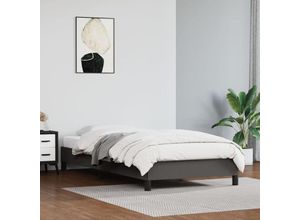 8720287169338 - Bonnevie - BettgestellSchlafzimmerbett Grau 90x200 cm Kunstleder vidaXL