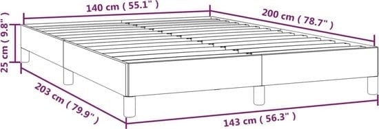 8720287169536 - Bonnevie - BettgestellSchlafzimmerbett Schwarz 140x200 cm Kunstleder vidaXL