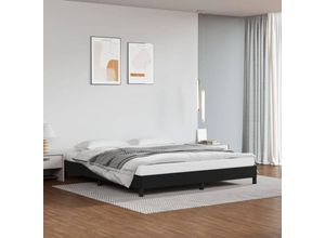 8720287169659 - Bettgestell，Schlafzimmerbett Schwarz 180x200 cm Kunstleder vidaXL