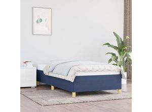 8720287171720 - Bonnevie - BettgestellSchlafzimmerbett Blau 80x200 cm Stoff vidaXL