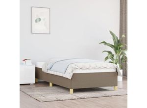 8720287171942 - Bonnevie - BettgestellSchlafzimmerbett Taupe 100x200 cm Stoff vidaXL