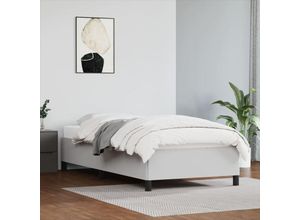 8720287172659 - Bettgestell，Schlafzimmerbett Weiß 80x200 cm Kunstleder vidaXL