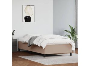 8720287172758 - Bonnevie - BettgestellSchlafzimmerbett Cappuccino-Braun 90x190 cm Kunstleder vidaXL 8720287172758 - Bonnevie - BettgestellSchlafzimmerbett Cappuccino-Braun 90x190 cm Kunstleder vidaXL