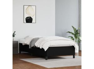 8720287172826 - Bonnevie - BettgestellSchlafzimmerbett Schwarz 100x200 cm Kunstleder vidaXL