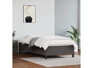 8720287172864 - Bonnevie - BettgestellSchlafzimmerbett Grau 100x200 cm Kunstleder vidaXL