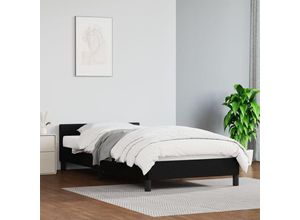 8720287175148 - Bonnevie - BettgestellSchlafzimmerbett mit Kopfteil Schwarz 80x200 cm Kunstleder vidaXL