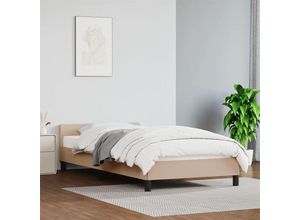 8720287175193 - BettgestellSchlafzimmerbett mit Kopfteil Cappuccino-Braun 80x200 cm Kunstleder vidaXL