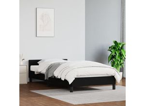 8720287175261 - Bonnevie - BettgestellSchlafzimmerbett mit Kopfteil Schwarz 90x200 cm Kunstleder vidaXL